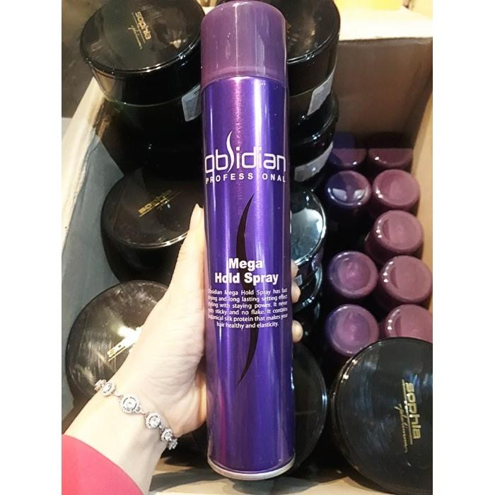 Gôm Obsidian Mega Hold Pray tạo kiểu tóc Hàn Quốc 300ml
