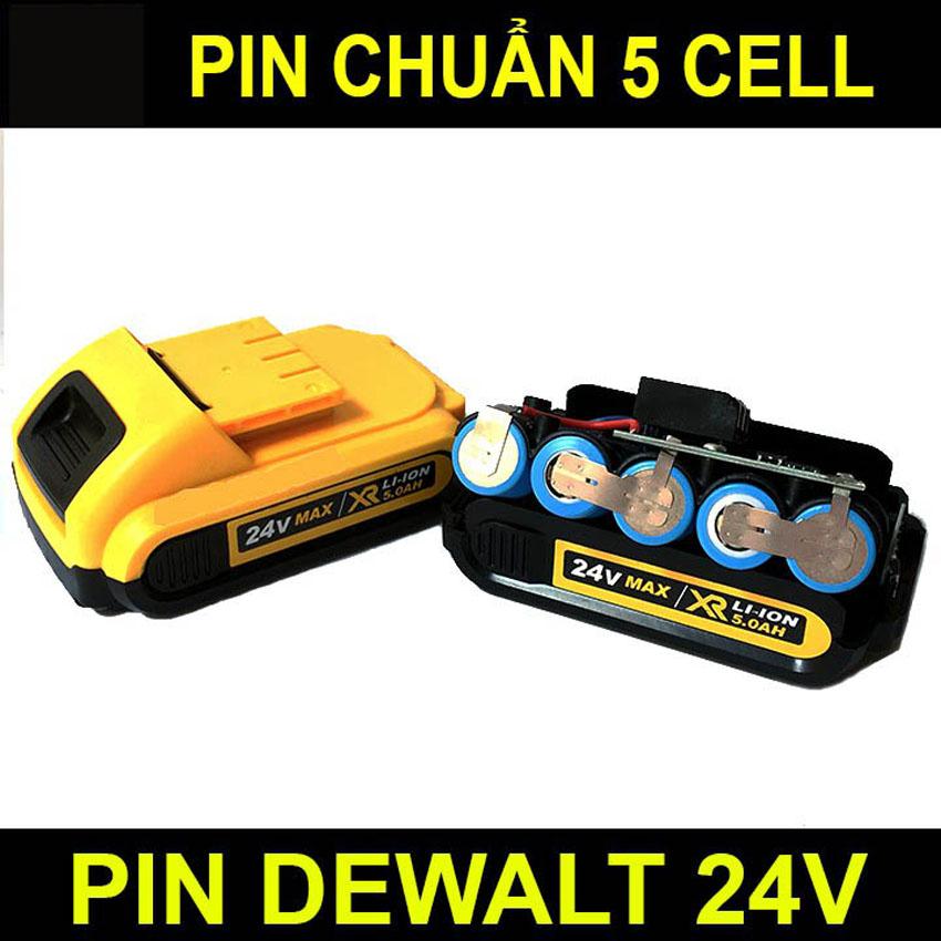 Pin máy dewalt dùng cho khoan pin 18v 21v 24v 26v. pin chuẩn 5 cell bảo hành 6 tháng