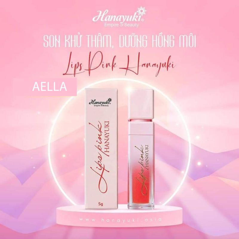 Son Dưỡng Hồng Môi Lips Pink Hanayuki Khử Thâm & Căng Mọng