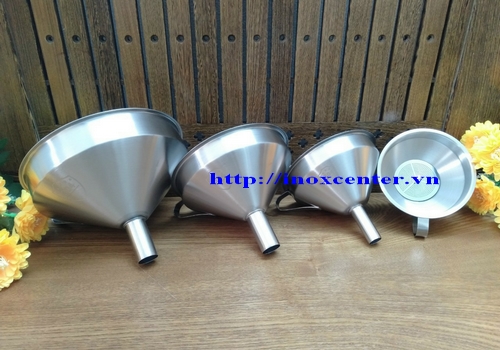 Phễu inox 304 cao cấp có lưới lọc Size 11cm, 13 cm, 15 cm - Dụng cụ nhà bếp .