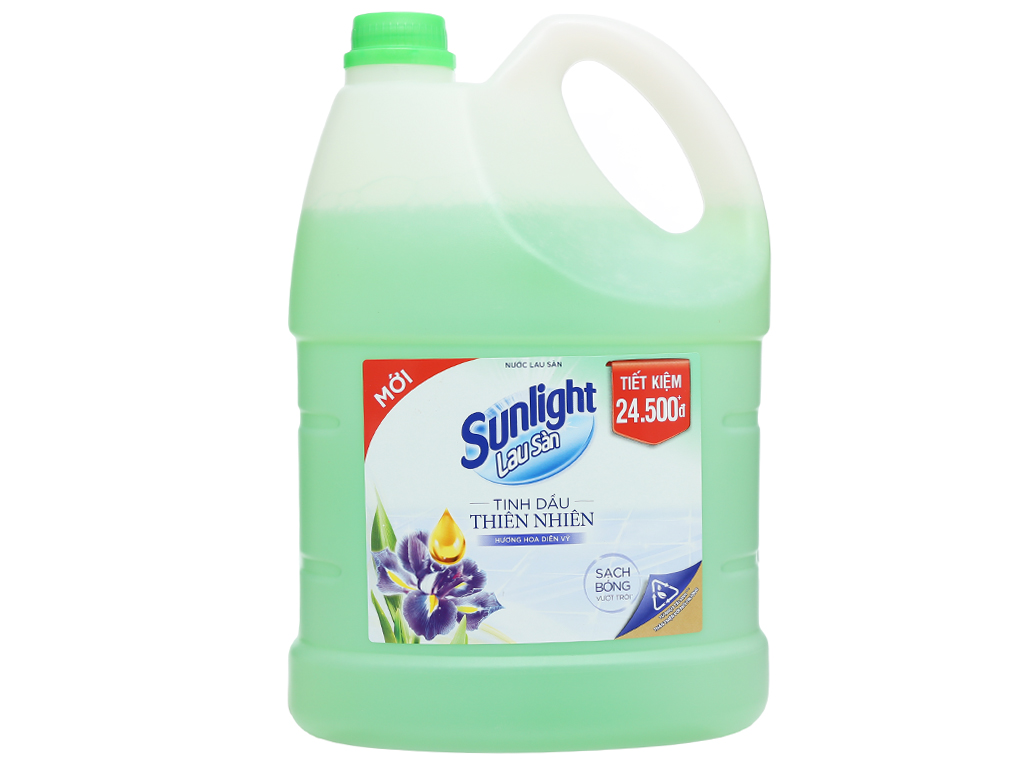 Nước Lau Sàn Sunlight Tinh Dầu Thiên Nhiên - Hương Hoa Diên Vỹ 3.8kg