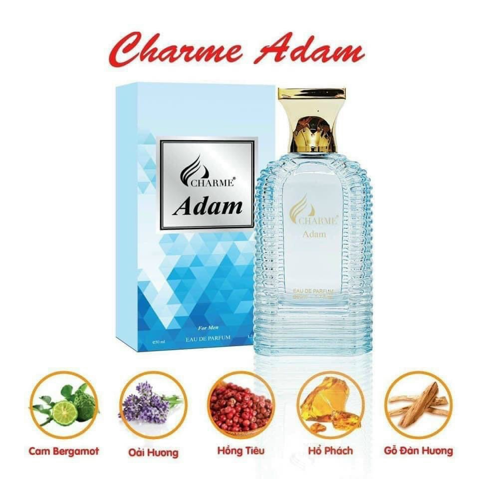 [HCM]Nước hoa nam Char.me Adam - MẠNH MẼ, NAM TÍNH (50ML)
