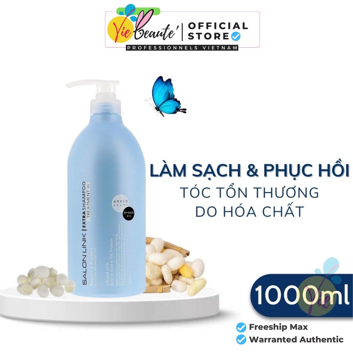 Dầu Gội Kumano Salon Link Extra Treatment In Shampoo Nhật Bản cho tóc uốn, tóc nhuộm 1000ml