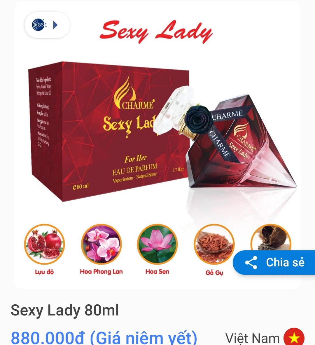 Nước hoa nữ sexy lady 75ml