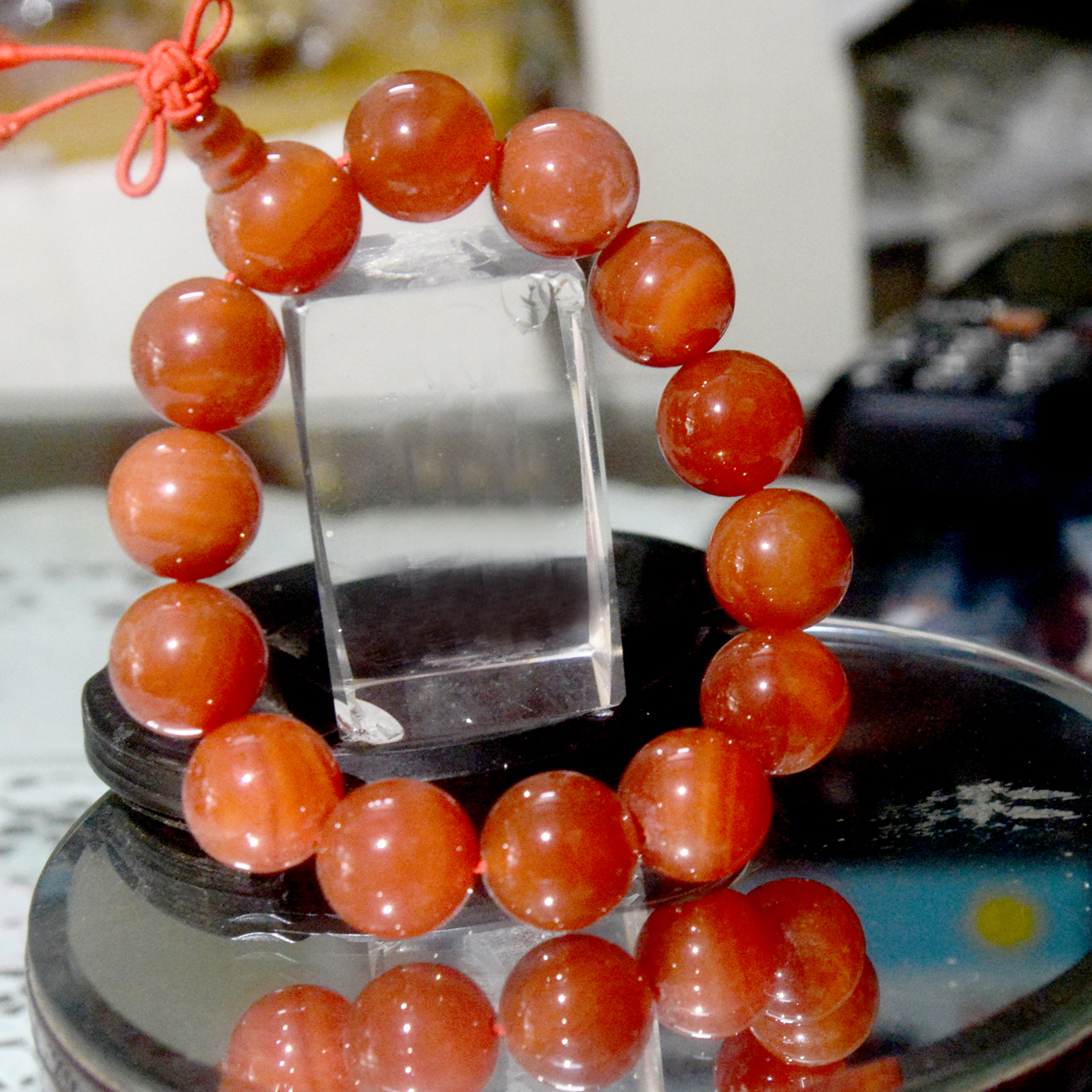 [HCM]Vòng tay chuỗi đá mã não đỏ-nhiều cỡ ly