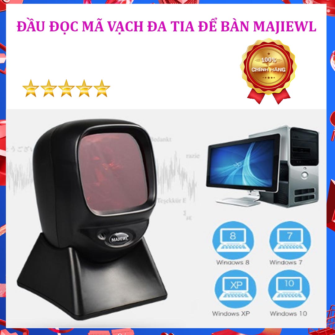 May quet qr, Đầu đọc mã vạch đa tia để bàn MAJIEWL, Máy quét mã vạch ls2208, Cách sử dụng máy bán barcode đơn giản - Giảm giá hấp dẫn tới 50% - Bảo hành uy tín 1 đổi 1