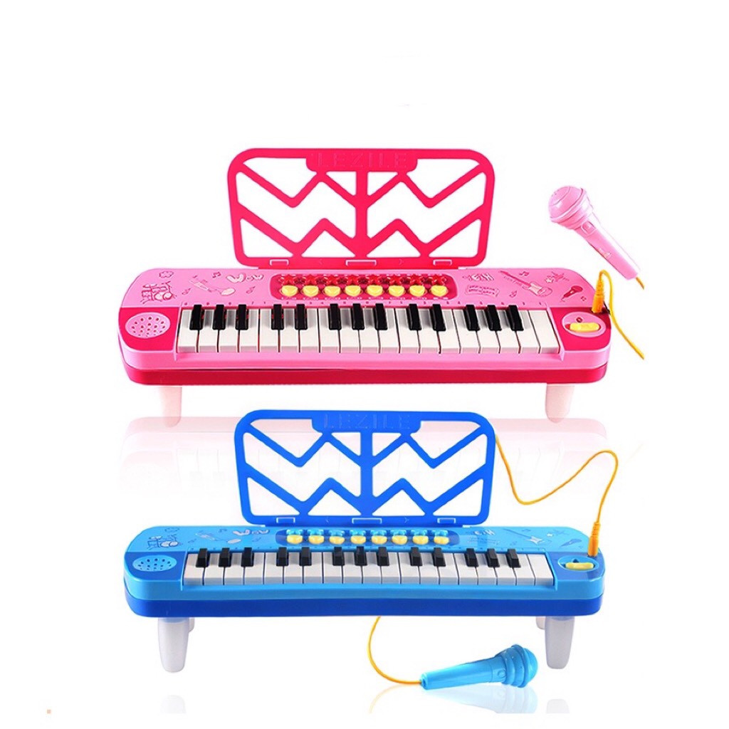 Đồ chơi đàn piano cho bé có đèn nhạc và micro chuẩn âm