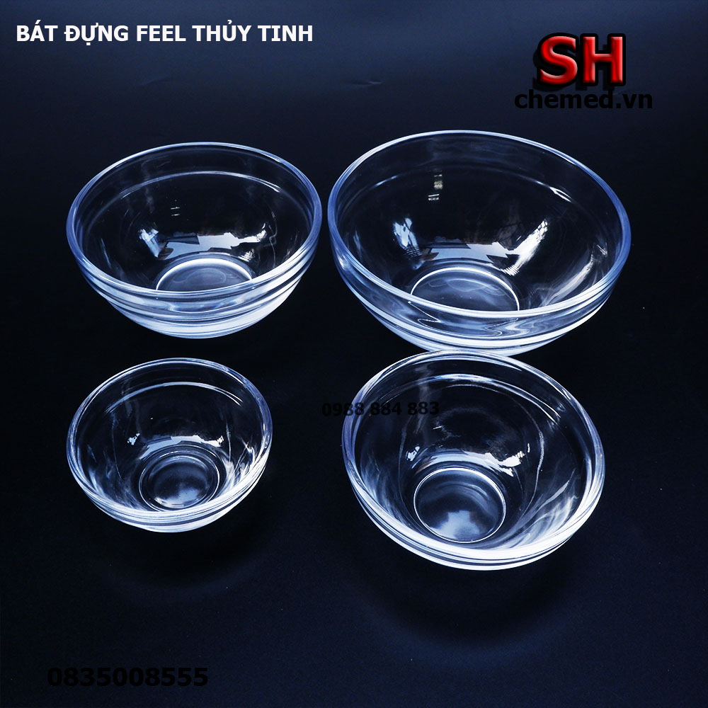 Bát thủy tinh dùng trộn peel da, bát feel đựng dùng trong spa các size