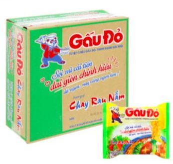 Mì Gấu Đỏ chay rau nấm gói 62g