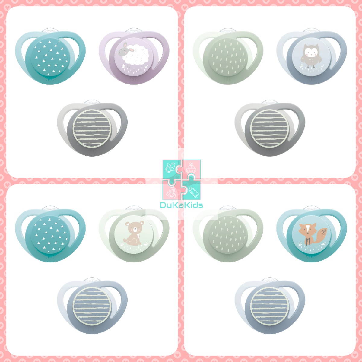 1 Ti giả Nuk chỉnh nha màu sắc hoạ tiết cho bé size 0-6 tháng, 6-18 tháng (Hàng nội địa Mỹ)