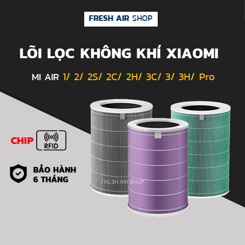 Lõi lọc không khí Xiaomi Mi Air Purifier 122H2C2S3C3/3HPro bộ lọc không khí Xiaomi màng lọc Xiaomi có Chip RFID