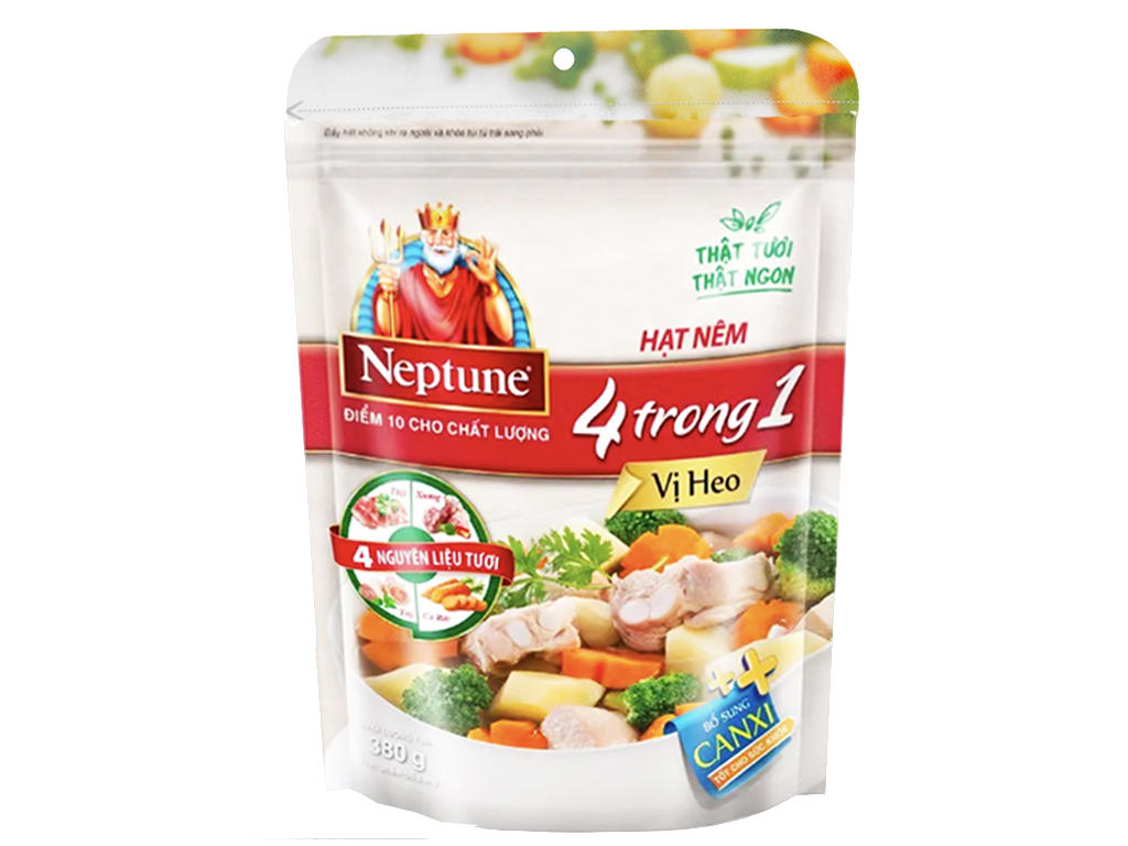 Hạt nêm 4 trong 1 vị heo Neptune gói 350g