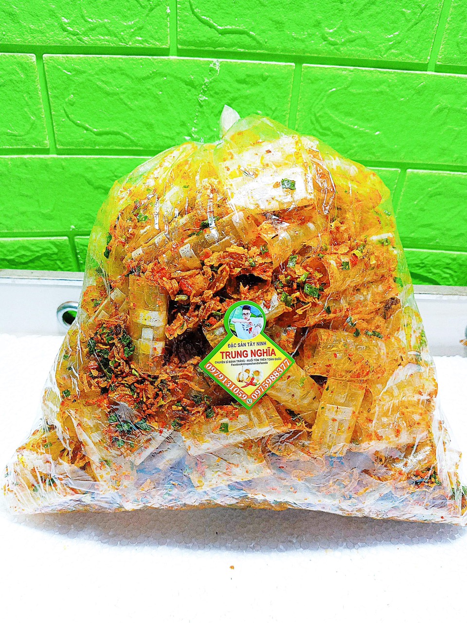Bánh tráng ống sate tôm siêu ngon. trung nghĩa