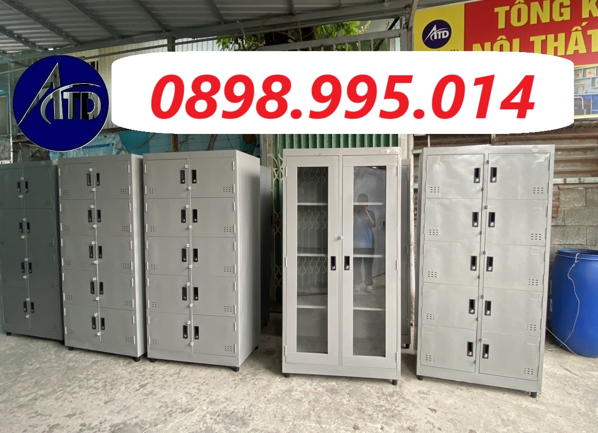 TỦ LOCKER 8-10-12-15 NGĂN SƠN DẦU - TỦ SẮT NHIỀU Ô ĐỰNG ĐỒ CÁ NHÂN CHO HỌC SINH, NHÂN VIÊN, PHÒNG TẬP