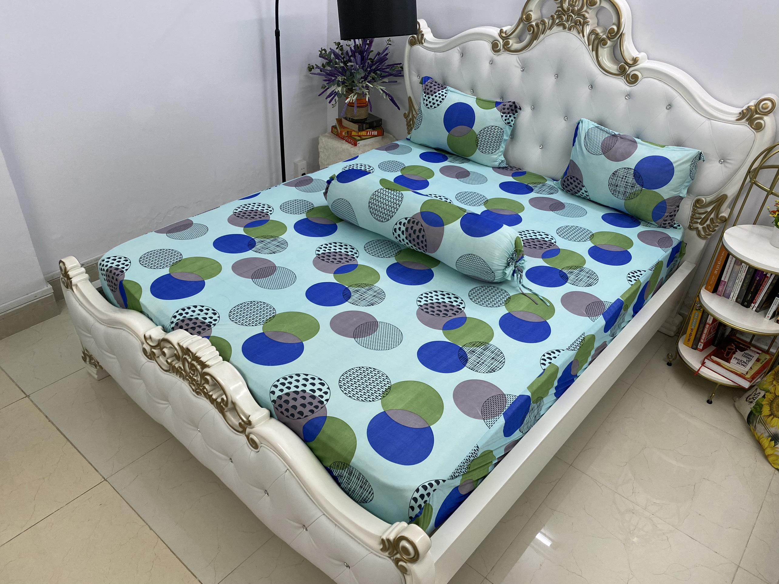 [HCM]Bộ Drap Thun  Hàn Quốc mát lạnh  { 4 món } ko xù , ko ra màu