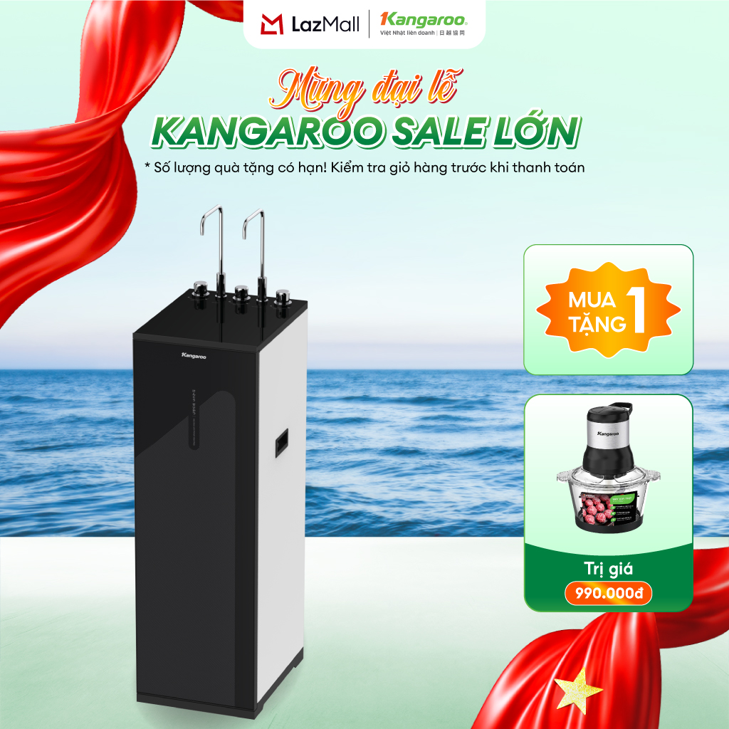 [LẮP ĐẶT MIỄN PHÍ]  Máy lọc nước Kangaroo Hydrogen nóng lạnh 10 lõi KG10A18