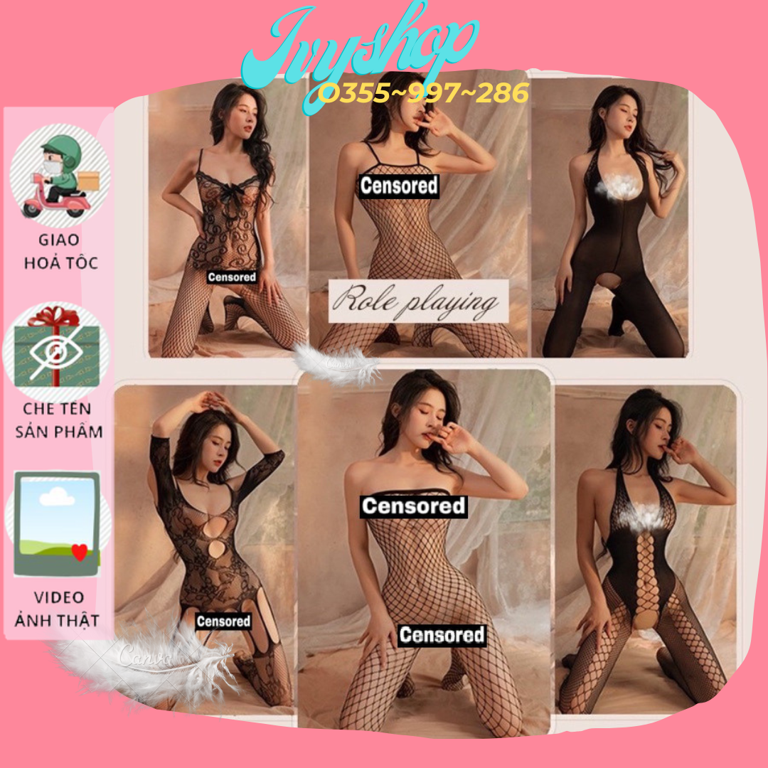 Bodystocking tất liền thân gợi cảm khoét đũng link tổng hợp 2 - BSTL BST004 BST679 BST6047 BTS tổng hợp Ivyshop