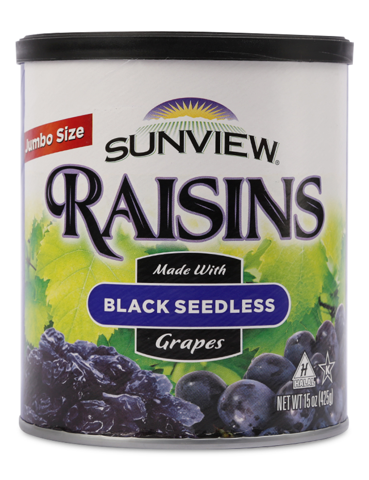 Nho Khô Mỹ Không Hạt Sunview Raisins Black Seedless 425g (Nho đen)