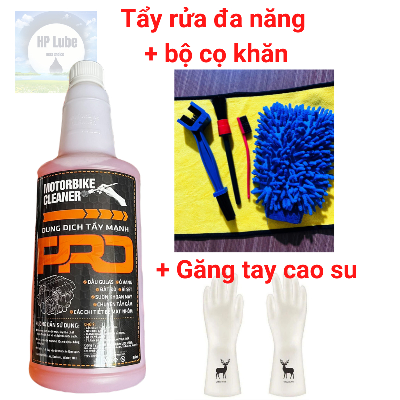 Dung dịch Motorbike Cleaner PRO tẩy mạnh tẩy rửa đa năng, tẩy rửa sên, vệ sinh nhông sên dĩa, lốc máy, vỏ xe