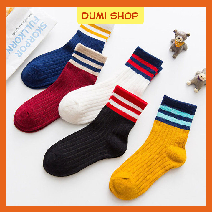 Combo 5 Đôi Tất Vớ Sọc Thời Trang Cho Bé - Dumi Shop