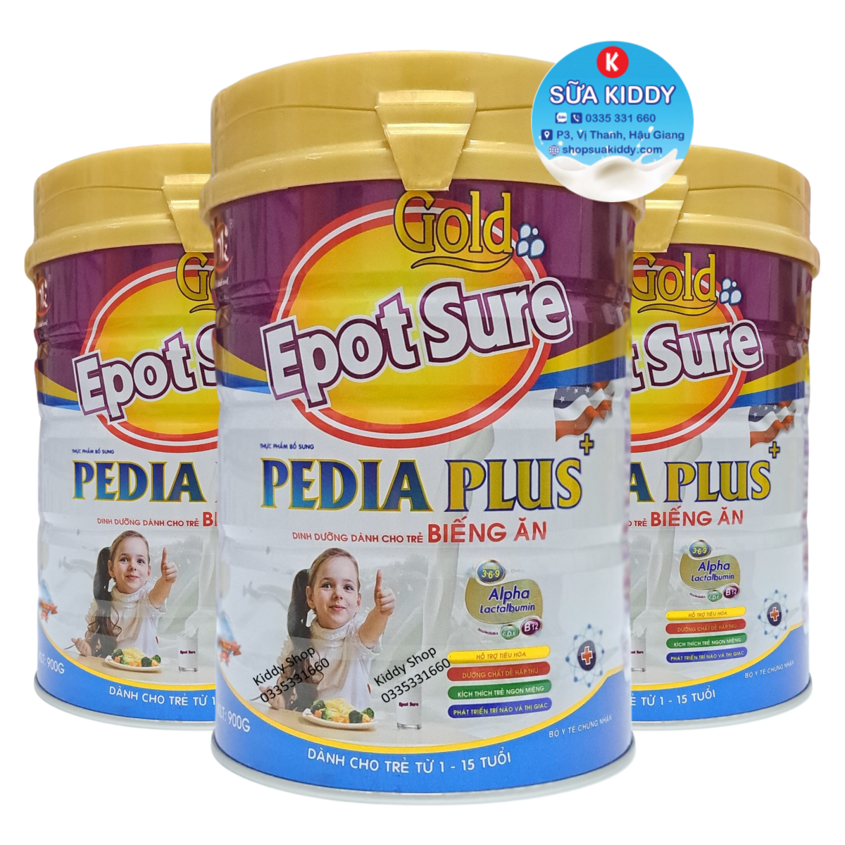 Sữa tăng cân dành cho trẻ biếng ăn Epotsure Pedia 900g cho trẻ từ 1 - 15 tuổi (Epot Pedia)