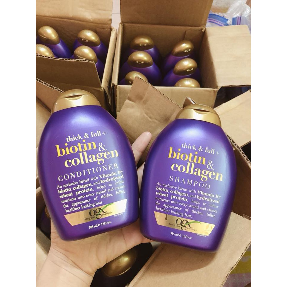 Cặp gội & xả biotin 385ml