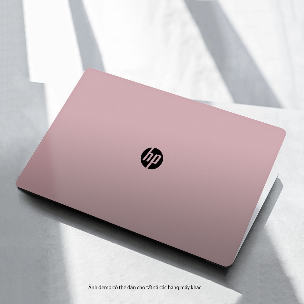 Skin dán laptop mẫu hồng trơn - miếng dán laptop cắt sẵn theo từng model máy