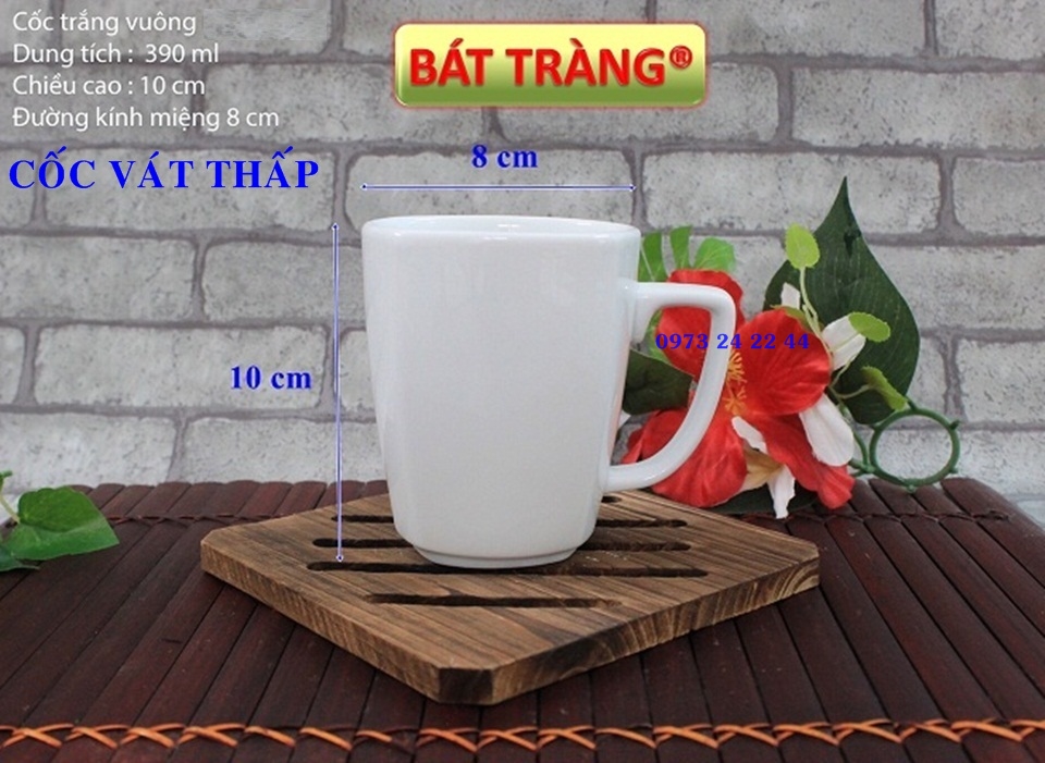 CỐC SỨ TRẮNG LY SỨ LY NƯỚC