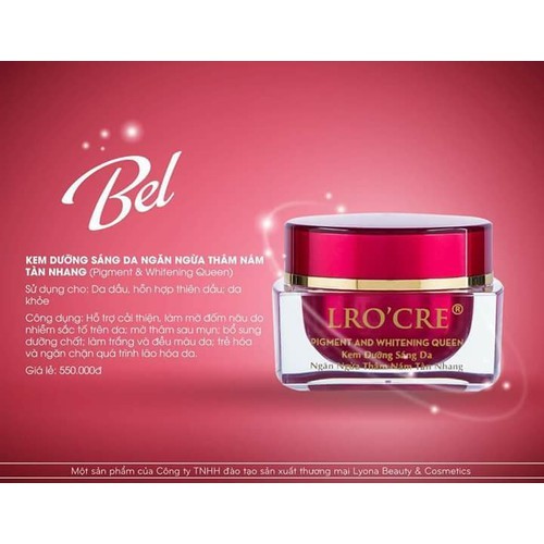 Kem dưỡng sáng da ngăn ngừa thâm nám tàng nhan Lrocre kem bell 0797 - KEM NGUA THAM NAM VA TAN NHAN