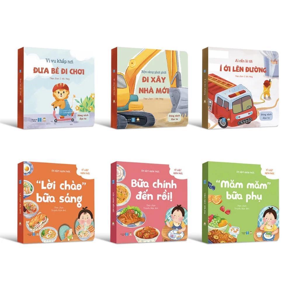 Combo 6 cuốn Phát triển vốn từ, tương tác cho trẻ tập nói - Sách thơ Bồi cứng cho bé 0-3 tuổi - Lionbooks