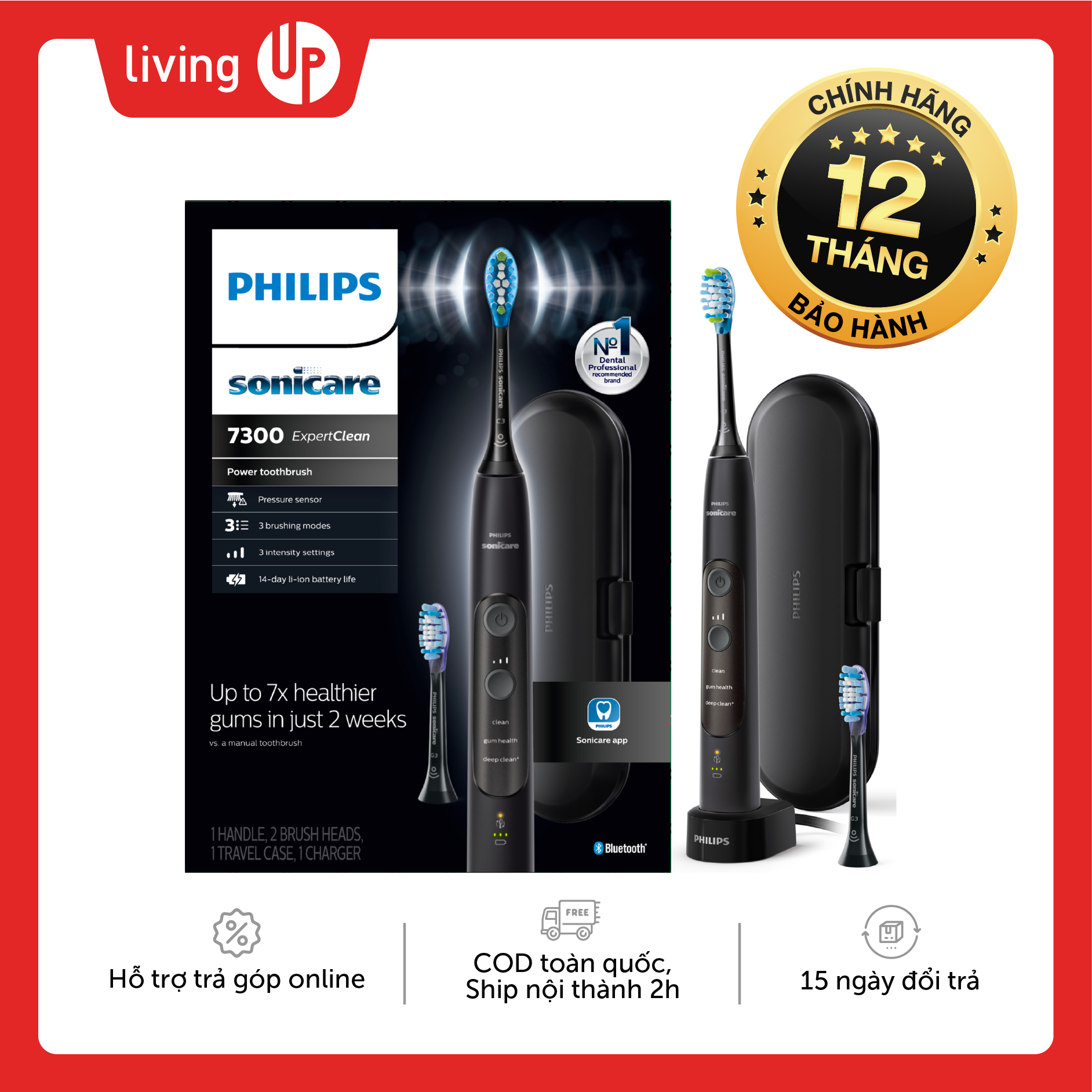 Bàn chải điện Philips Sonicare ExpertClean 7300