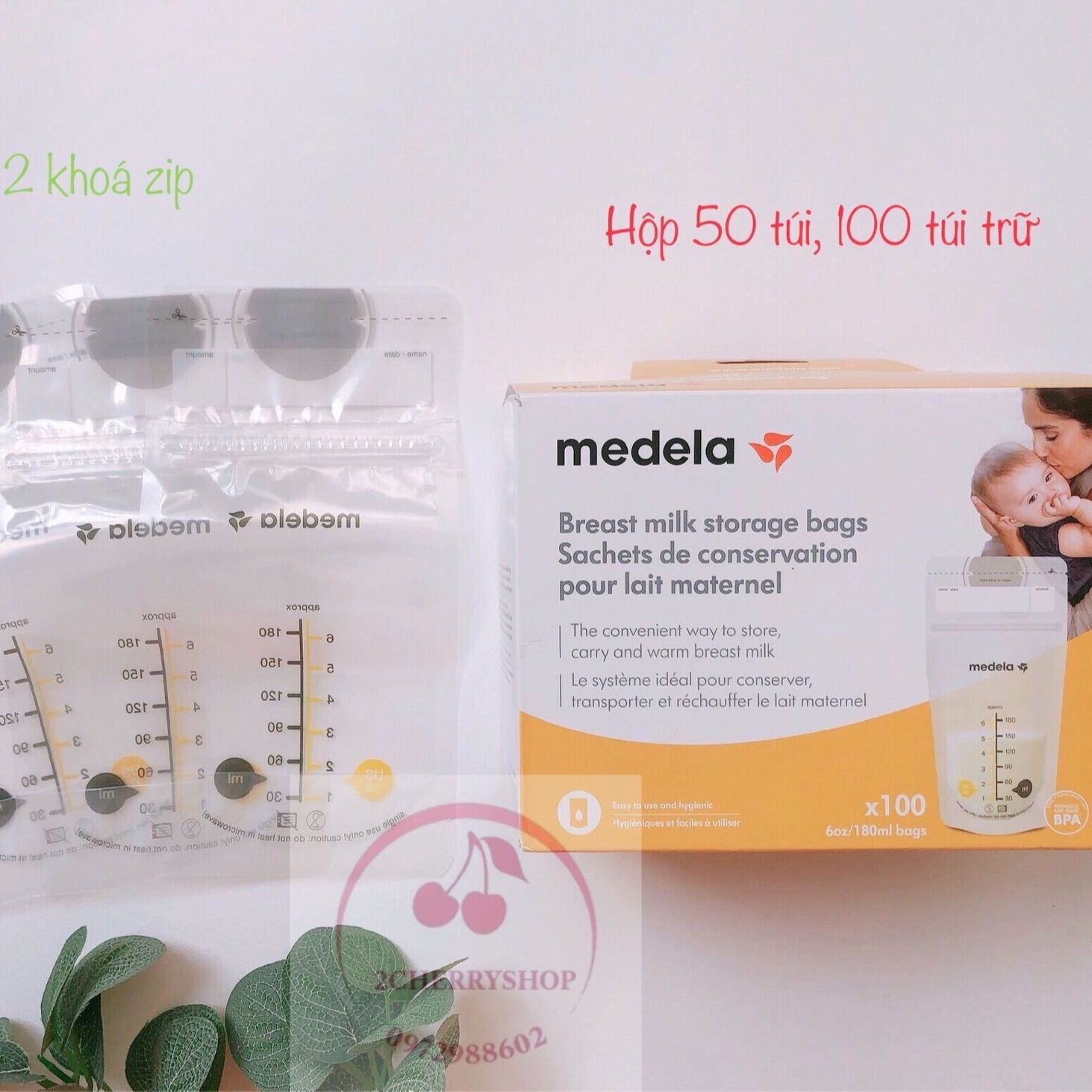HCMHộp 100 túi trữ sữa Medela chính hãng