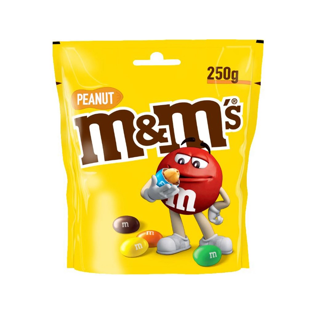 Socola sữa nhân đậu phộng M&M Milk Chocolate with Peanut gói 250gr của Mỹ