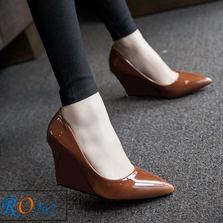 [HCM]Giày cao gót nữ mũi nhọn đế xuồng 7cm da bóng thời trang Ro262 - Bảo hành 12 tháng - Đổi hàng nếu không ưng ý