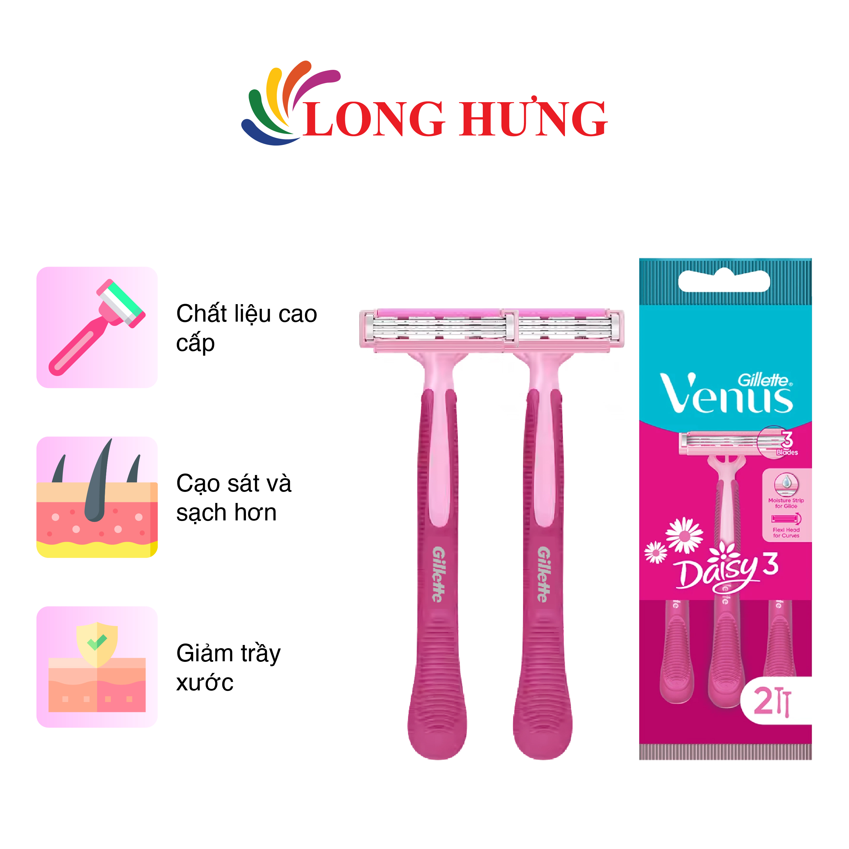 Gillette Venus Daisy 3 Razor (2 Pieces)
