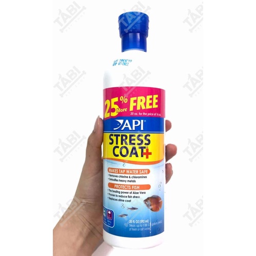 Dung dịch stress coat+ - khử độc nước, giảm stress cho cá cảnh. chai 473ml.