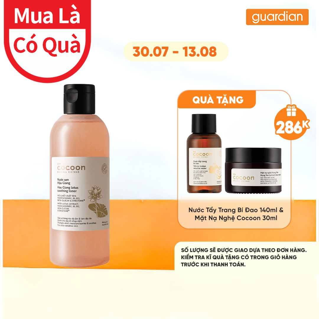 Nước Hoa Hồng (Toner) Sen Hậu Giang Cocoon 310ml