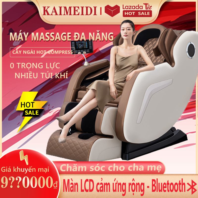 [HCM][Trả góp 0%] Ghế massage kiểu mới màn LCD cảm ứng kiểu 0 trọng lực có thể phát nhạc massage toàn tự động cao cấp mới
