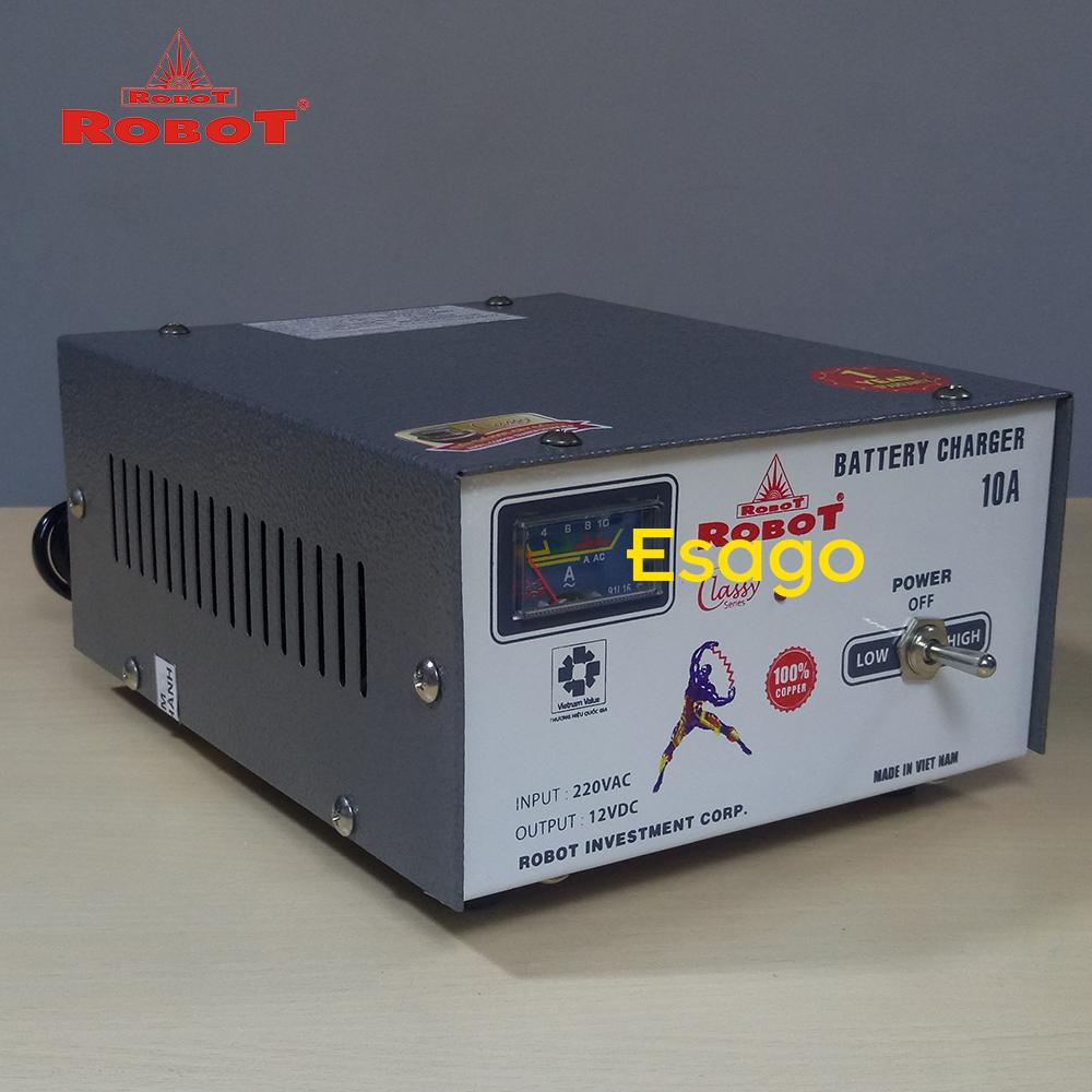 Sạc bình ắc quy Robot 12V dòng sạc 10A Classy 100% dây đồng