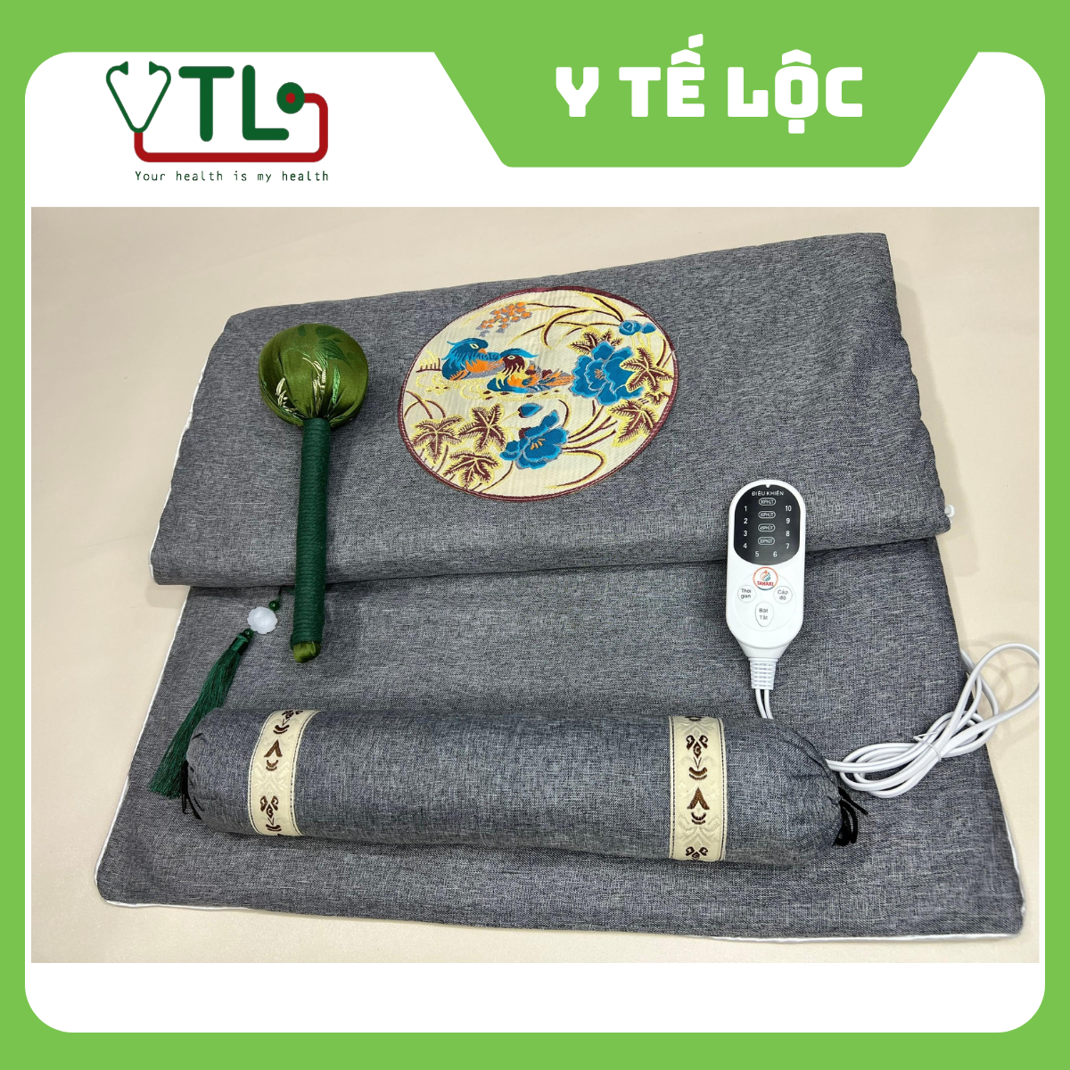  Thảm Điện Ngải Cứu Gấp Gọn Giảm Đau Nhức Xương Khớp Cho Người Lớn Tuổi An Toàn Tuyệt Đối    tặng kèm búa và gối   