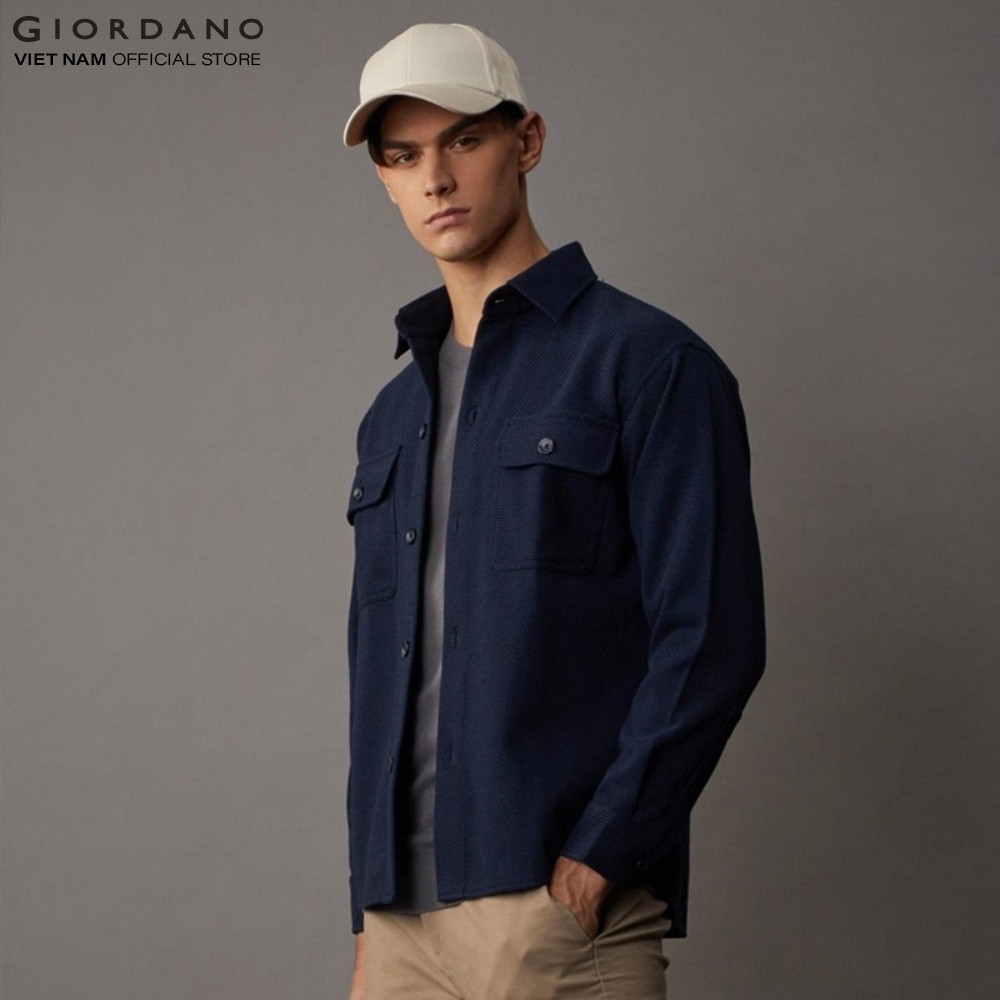 Áo khoác sơ mi nam giordano 01041014