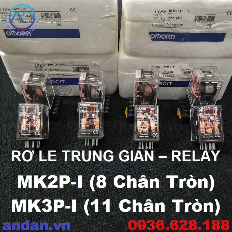 Rơ le trung gian 10a mk2p-i , mk3p-i , ac220v dc4v