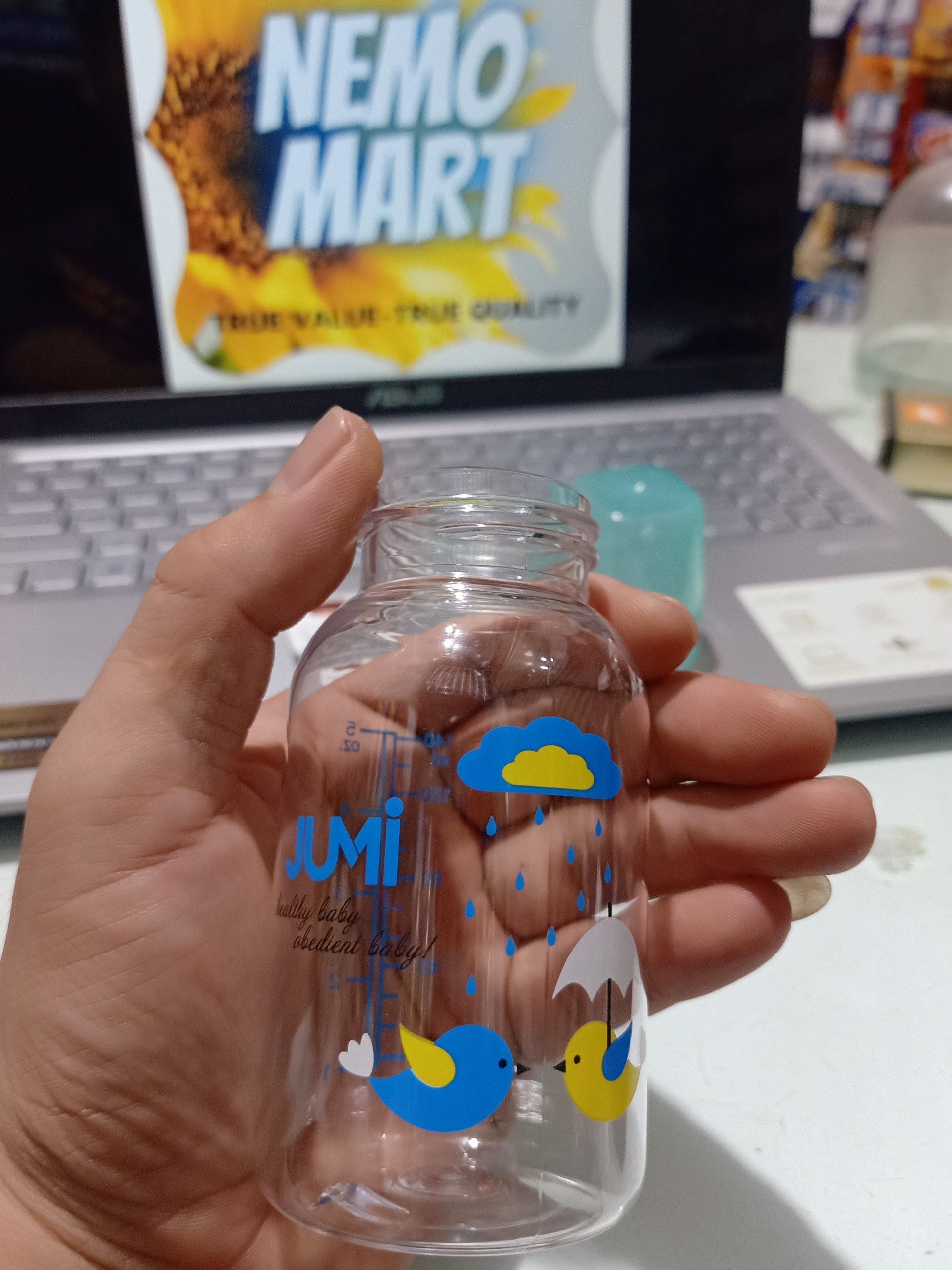 Bình sữa jumi 140ml chống sặc không chứa bpa - nemo.mart
