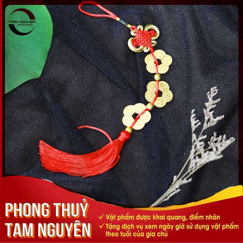 Tam Cát Hoa Mai chiêu tài lộc, treo xe ôtô