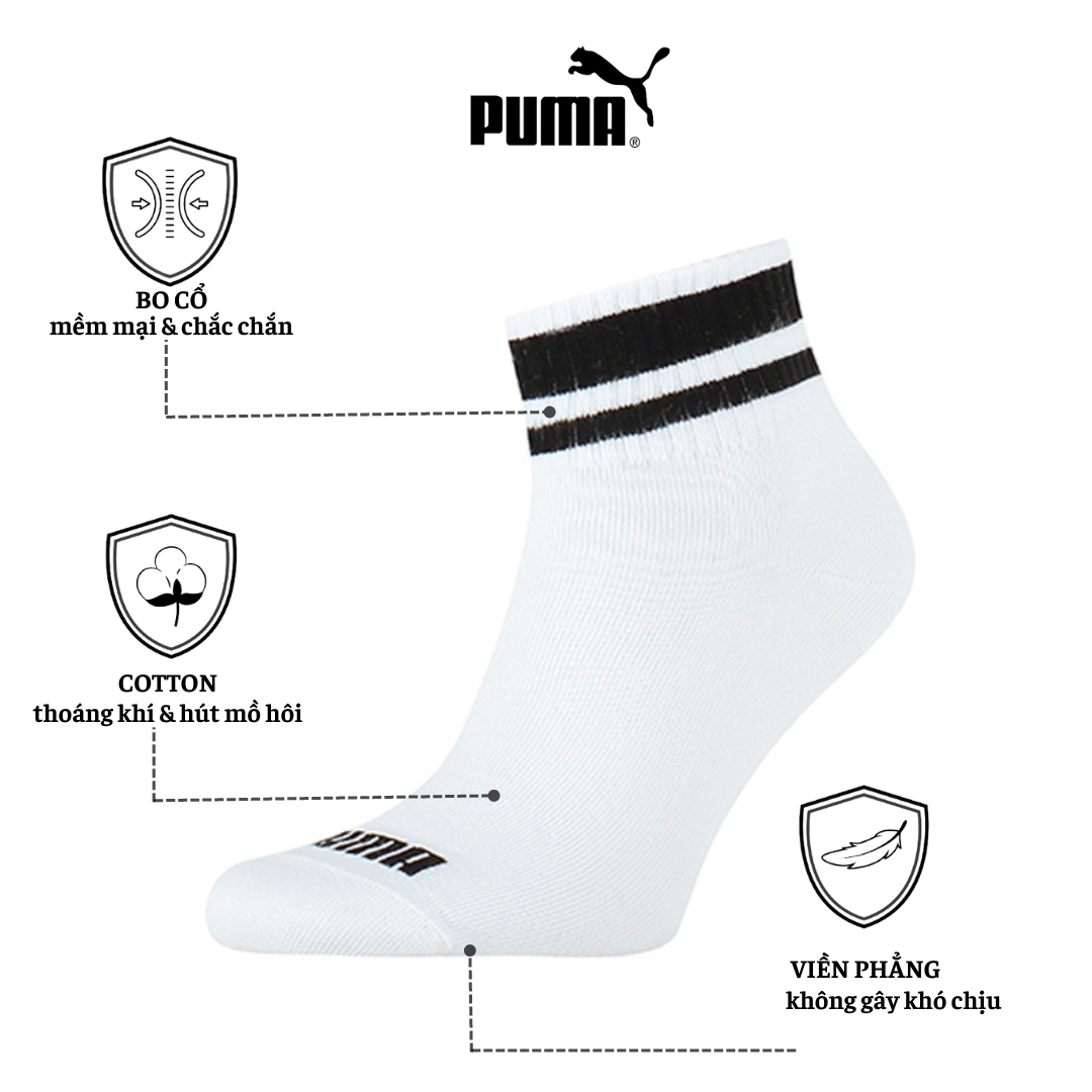 Puma Tất nam nữ Unisex cổ ngắn thể thao Puma Unisex Quarter