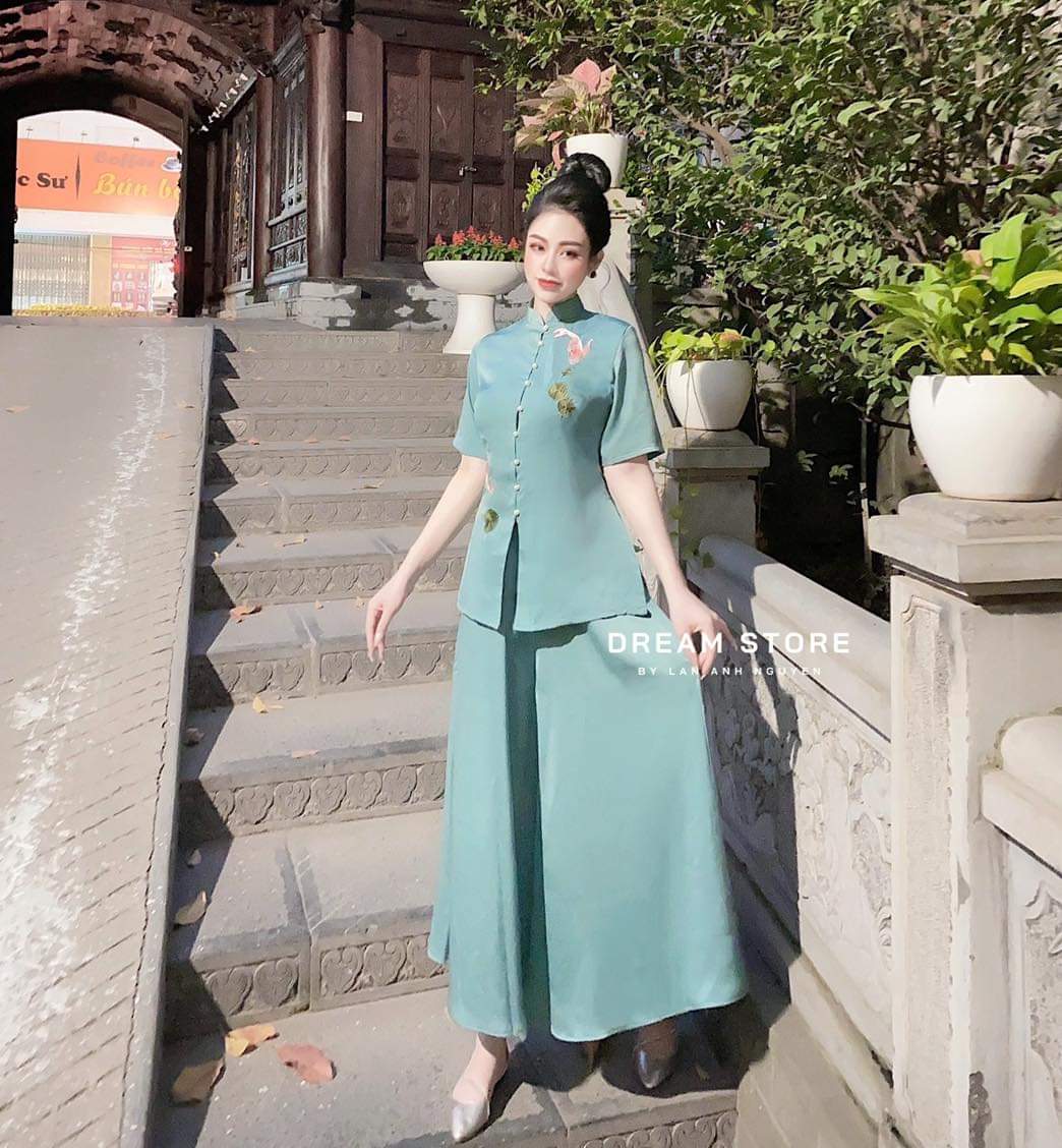 [HCM]SET ĐỒ LAM ĐI CHÙA CÁ NGỌC CAO CẤP