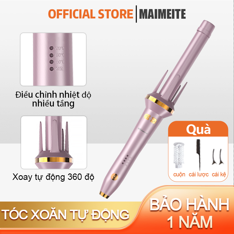 MAIMEITE Máy uốn tóc tự động đường cao cấp chất liệu gốm sứ đường kính uốn 25mm khuếch tán ion âm giúp bảo vệ tóc