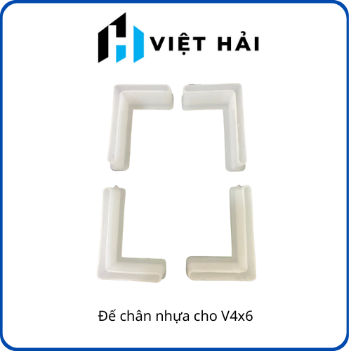 Bộ đế nhựa - lót chân sắt v4x6, kệ v lỗ - tại việt hải shop