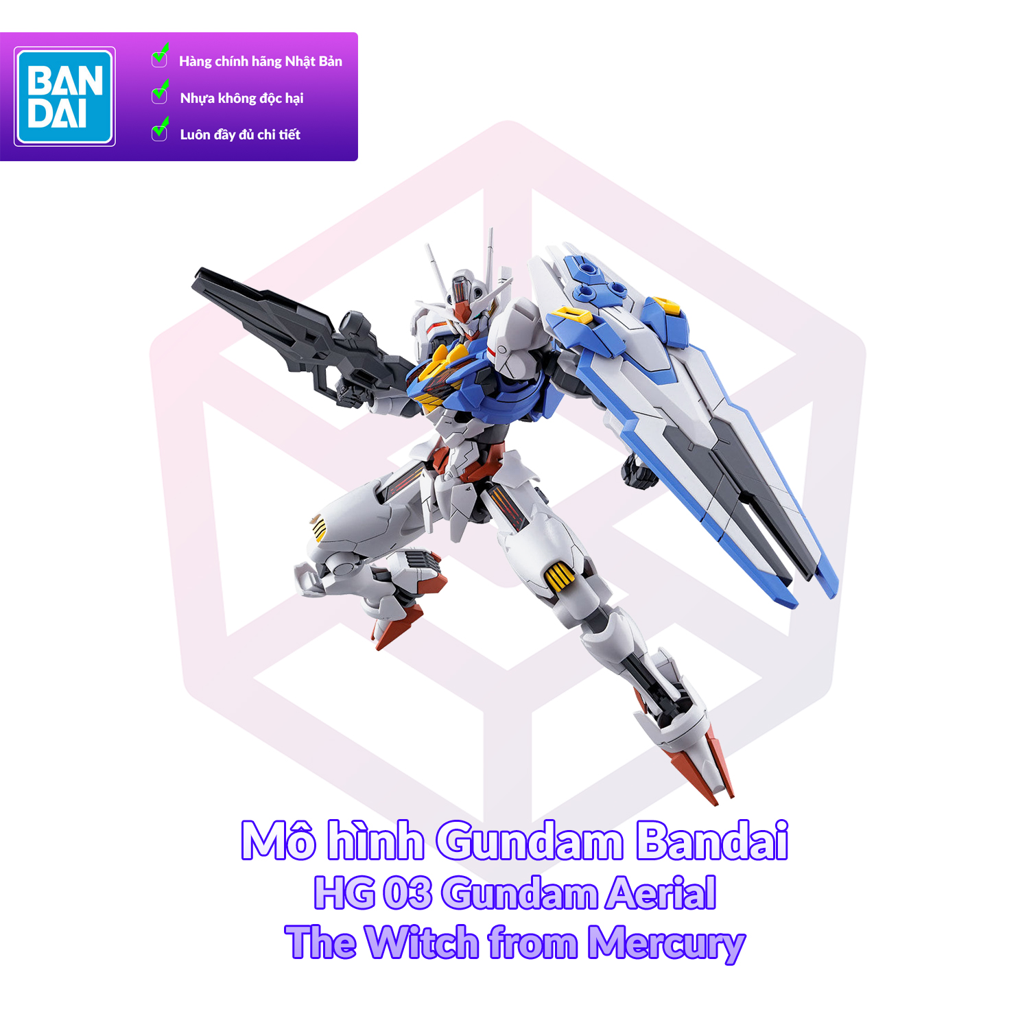 Mô hình Gundam Bandai HG 03 Gundam Aerial 1/144 The Witch from Mercury