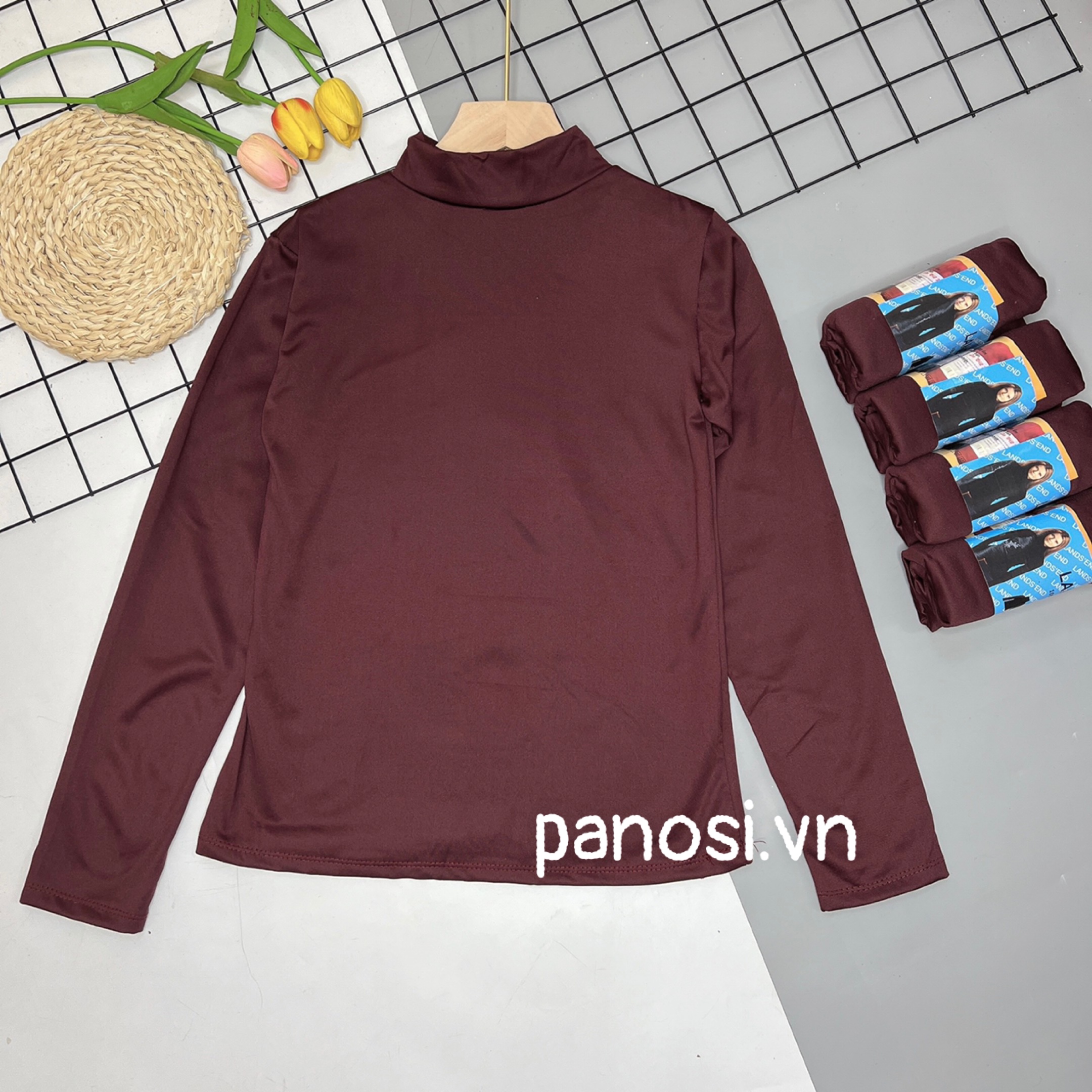 Áo giữ nhiệt nữ cổ cao 3cm áo thu đông nữ siêu co giãn, mặc thoải mái Panosi - A510